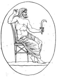 Representación de Cronos. Titan, mitología griega.